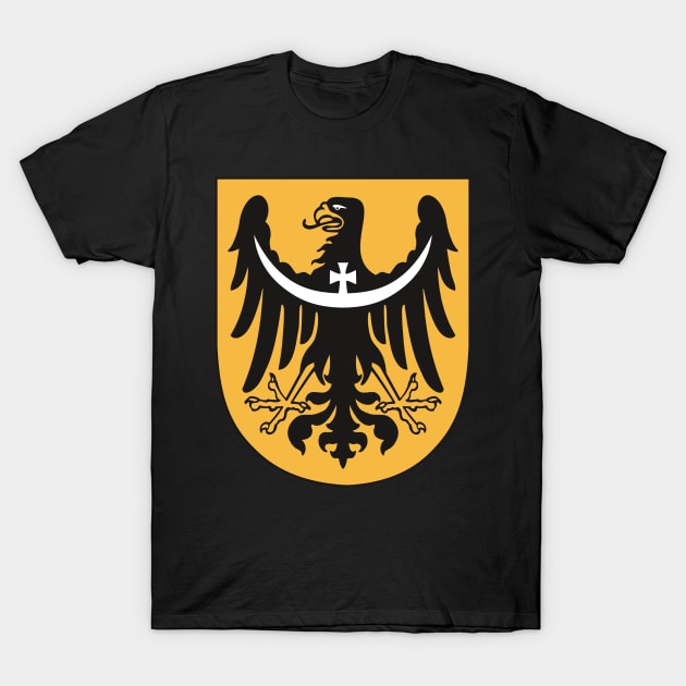 Black Heraldic Eagle T-Shirt by blackroserelicsshop@gmail.com